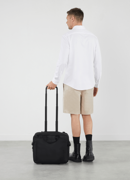 Lipault Lost In Berlin Rolling Tote  Black Lipault Lost In Berlin Rolling Tote  Black