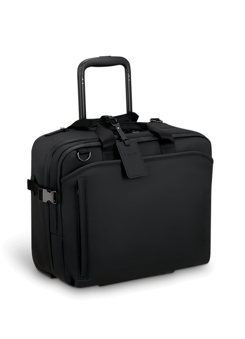 Lipault Lost In Berlin Rolling Tote  Black Lipault Lost In Berlin Rolling Tote  Black