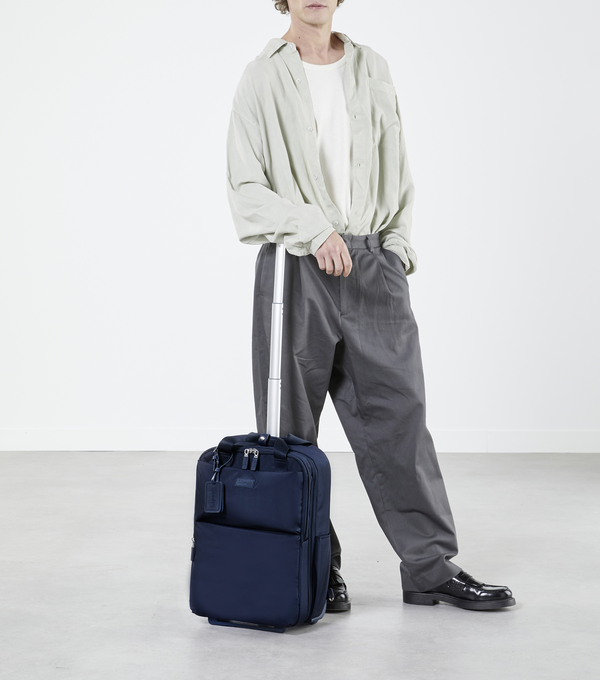 4BIZ Laptop Backpack on Wheels Blue Lipault Luxemburg