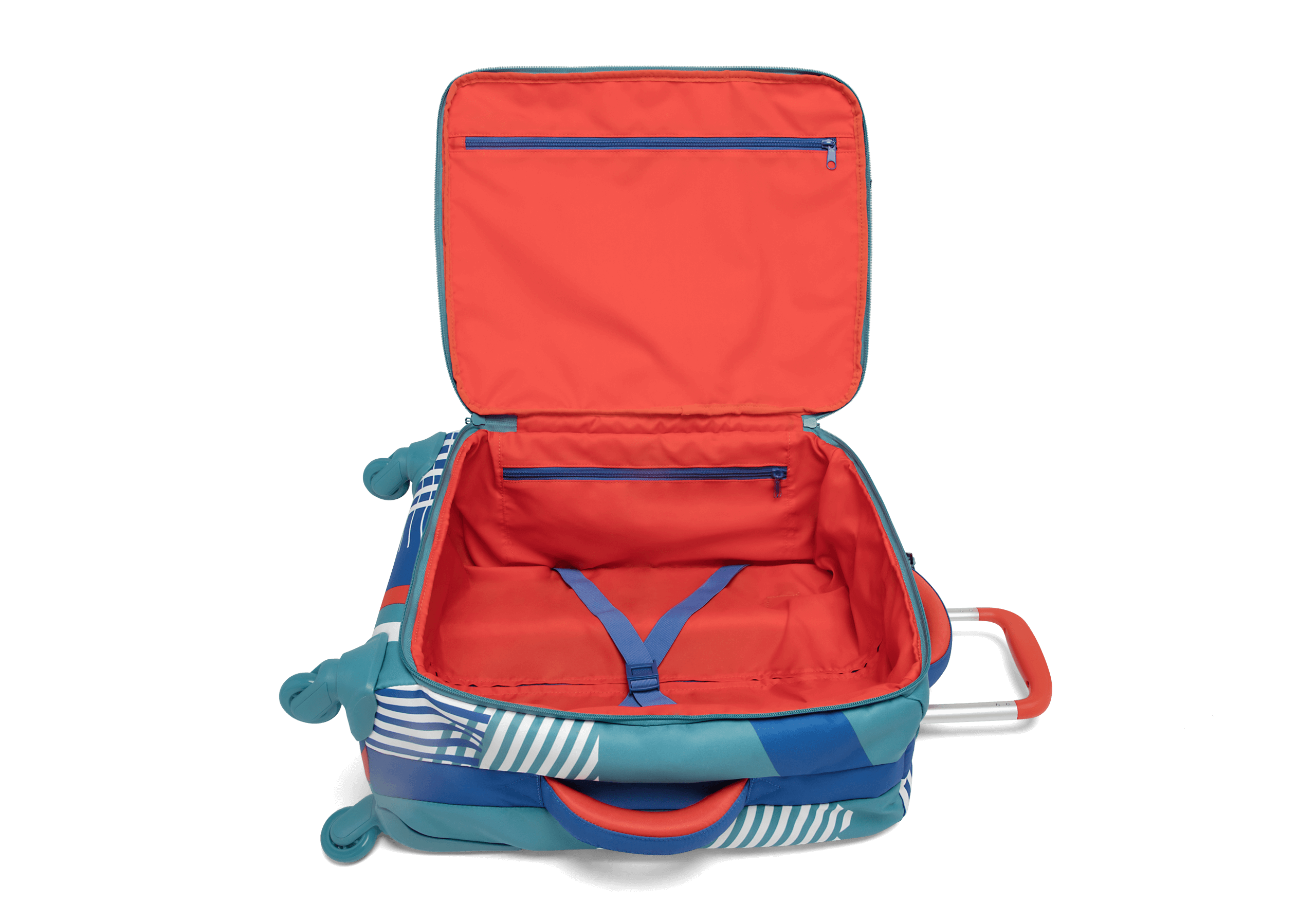 North Coast Trolley mit 4 Rollen 55cm Stripes/Coral/Blue | 5
